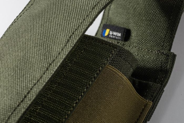 Підсумок U-Win під два магазини АК закритий на липучці Ranger Green