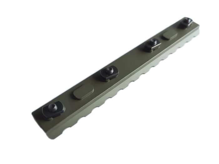 Планка КРУК CRC 9017 Picatinny на 13 слотів із кріпленням M-LOK OD Green