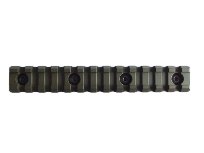 Планка КРУК CRC 9017 Picatinny на 13 слотів із кріпленням M-LOK OD Green