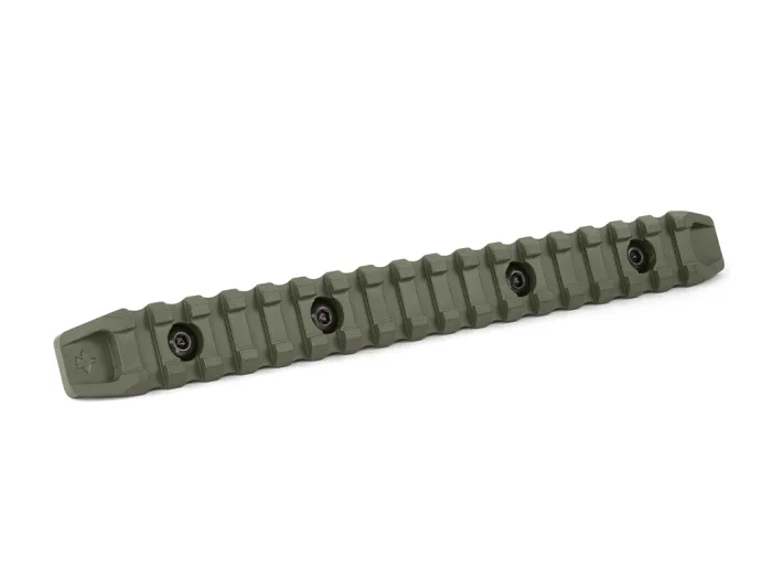 Планка КРУК CRC 9027 Picatinny на 17 слотів із кріпленням M-LOK OD Green