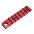 Планка Picatinny Strike Industries Link KeyMod & M-Lok Rail 7 слотів + ​​QD Red SI-LINK-RS-7-QD-RED