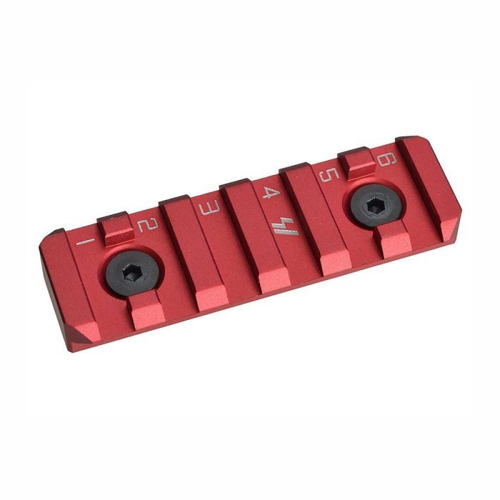 Планка Picatinny Strike Industries Link KeyMod & M-Lok Rail 6 слотів Red SI-LINK-RS-6