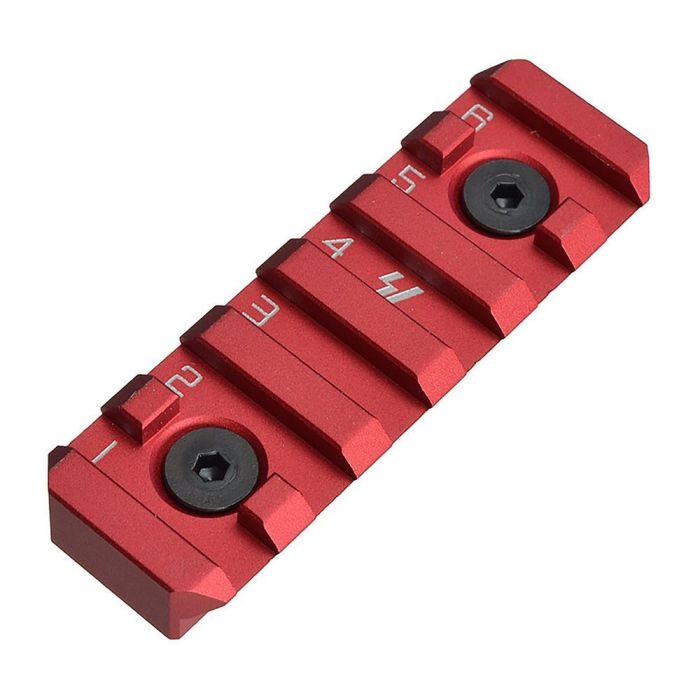 Планка Picatinny Strike Industries Link KeyMod & M-Lok Rail 6 слотів Red SI-LINK-RS-6