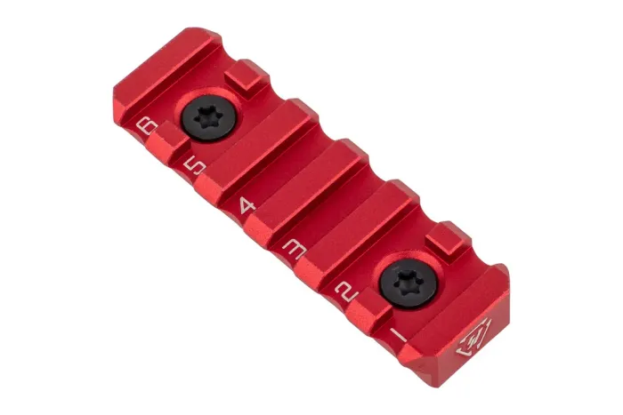 Планка Picatinny Strike Industries Link KeyMod & M-Lok Rail 6 слотів Red SI-LINK-RS-6