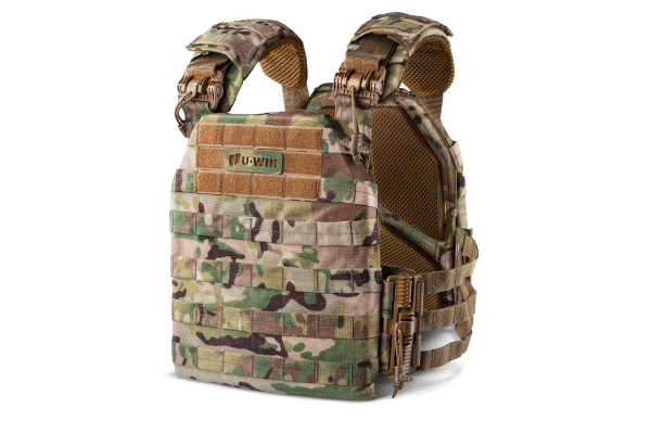 Плитоноска Plate Carrier U-Win Pro зі швидким скиданням 250х300 мм зі скелетними камербандами Cordura 1000D Multicam