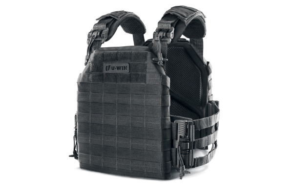 Плитоноска Plate Carrier U-Win Pro зі швидким скиданням 280х360 мм зі скелетними камербандами Cordura 500D Black