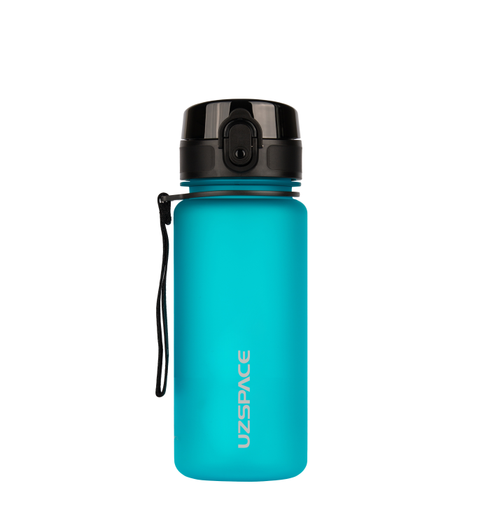 Пляшка для води Uzspace Colorful Frosted-Tritan 350 мл 3034 (колір - яскраво-блакитний)
