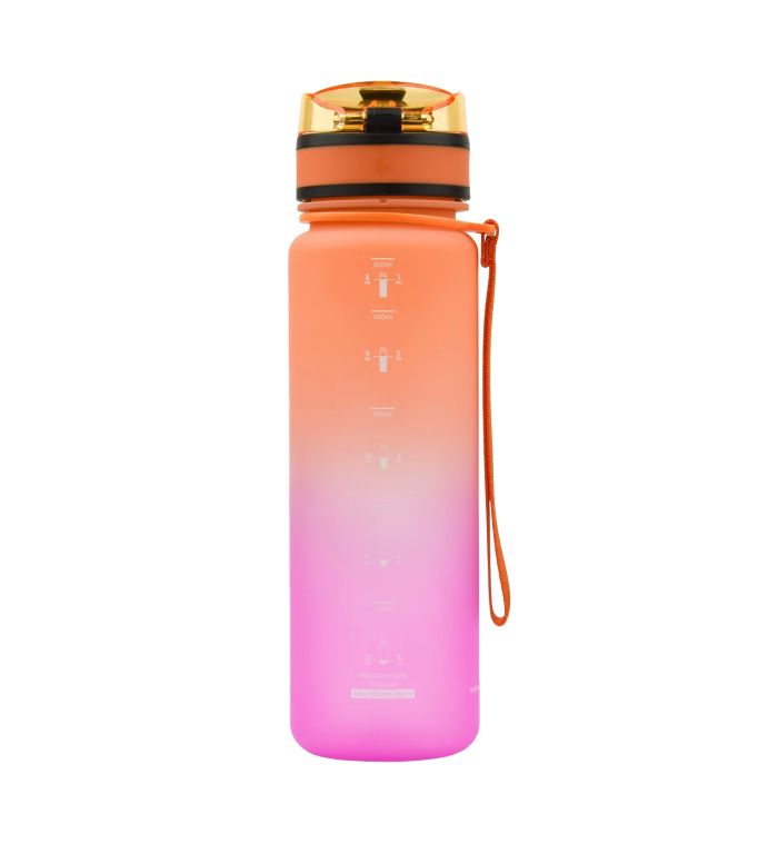 Пляшка для води Uzspace Colorful Frosted-Tritan 500 мл 3026 (колір - помаранчево-рожевий)