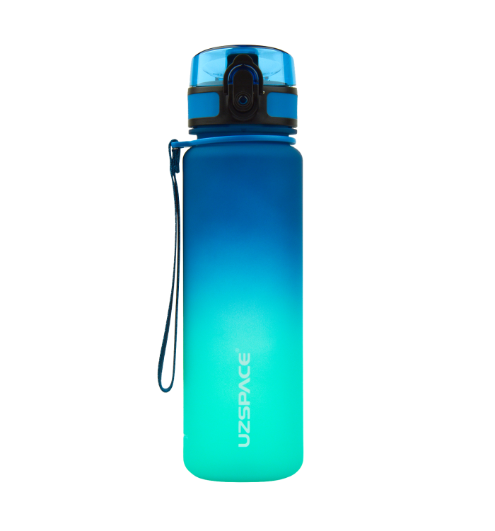 Пляшка для води Uzspace Colorful Frosted-Tritan 500 мл 3026 (колір - синьо-зелений)