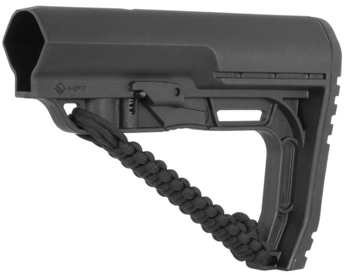 Приклад MFT BMS Battlelink Minimalist Stock Commercial із плетеним ремінцем Black BMSNRAT-BL