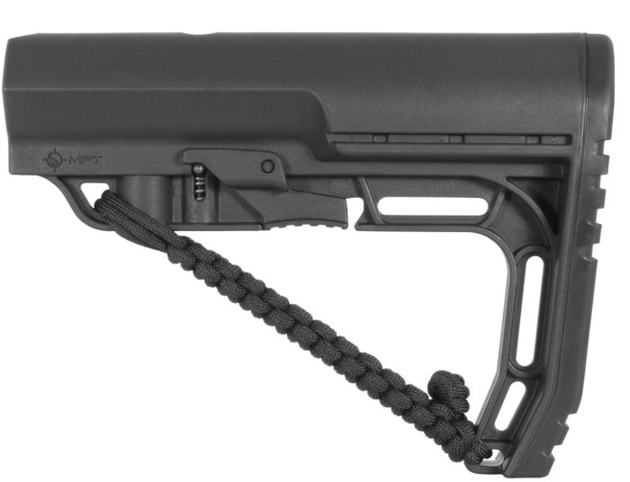 Приклад MFT BMS Battlelink Minimalist Stock Commercial із плетеним ремінцем Black BMSNRAT-BL