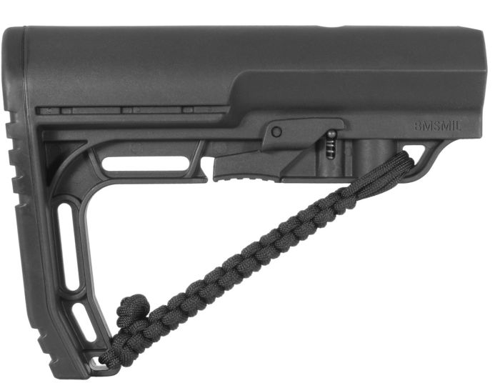 Приклад MFT BMS Battlelink Minimalist Stock Commercial із плетеним ремінцем Black BMSNRAT-BL