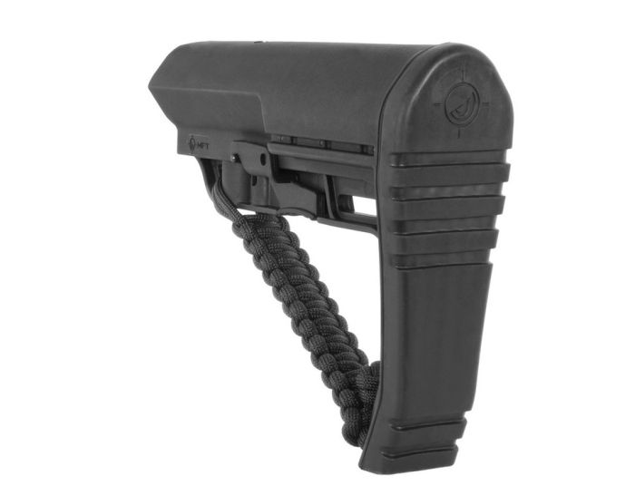 Приклад MFT BMS Battlelink Minimalist Stock Commercial із плетеним ремінцем Black BMSNRAT-BL