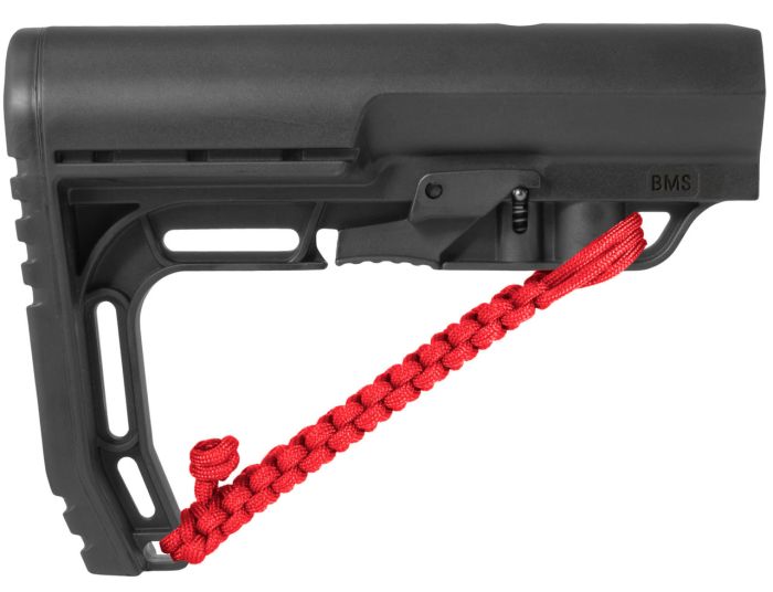 Приклад MFT BMS Battlelink Minimalist Stock Commercial із плетеним ремінцем Red/Black BMSNRAT-RDBL