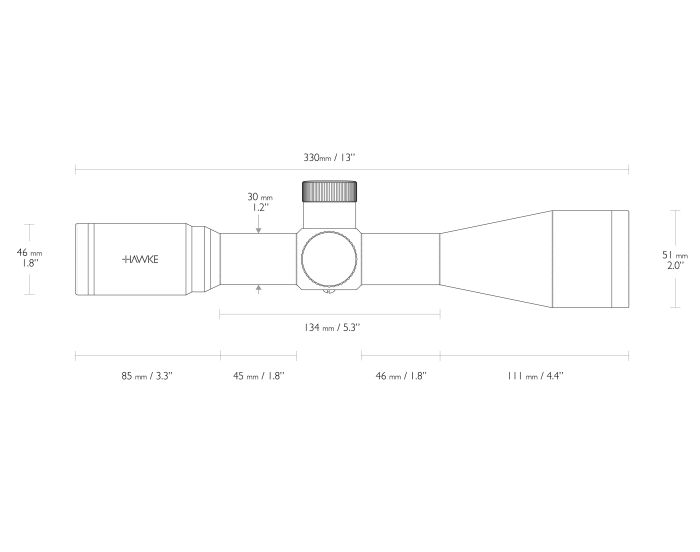Приціл Hawke Airmax 30 WA SF 10х44 сітка AMX IR з підсвічуванням (13305)