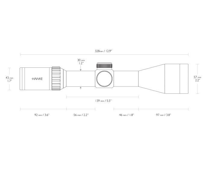 Приціл Hawke Vantage 30 WA 2.5-10х50 сітка L4A Dot з підсвічуванням (14274)