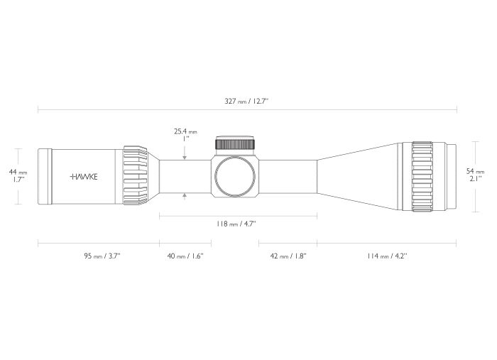 Приціл оптичний Hawke Airmax 4-12х40 з сіткою AMX (13130)