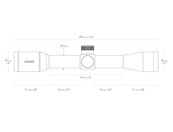 Приціл оптичний Hawke Vantage 4x32 сітка 30/30 Duplex (14100)