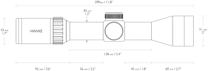 Приціл оптичний Hawke Vantage 30 WA 1,5-6х44 сітка L4A Dot з підсвічуванням