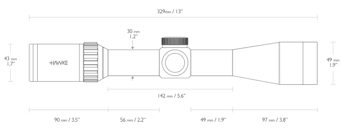 Приціл оптичний Hawke Vantage 30 WA 3-9x42 сітка L4A Dot з підсвічуванням (14279)