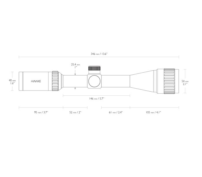 Приціл оптичний Hawke Vantage 4-12х40 АO сітка Mil-Dot (14141)