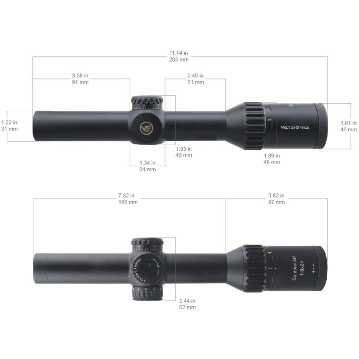 Приціл оптичний Vector Optics Continental X6 1-6x24 SFP VET-BTR IR SCOC-23T