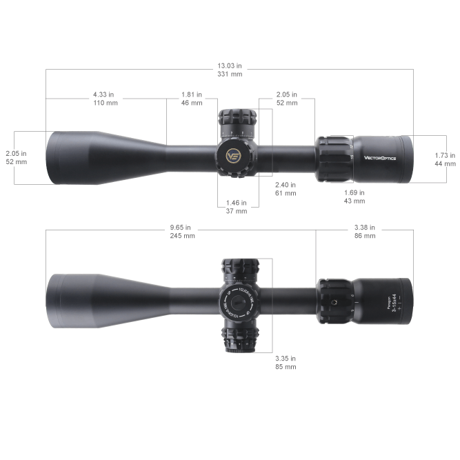Приціл оптичний Vector Optics Paragon 3-15x44 (25,4 мм) illum SFP Zero-Stop SCOM-T37