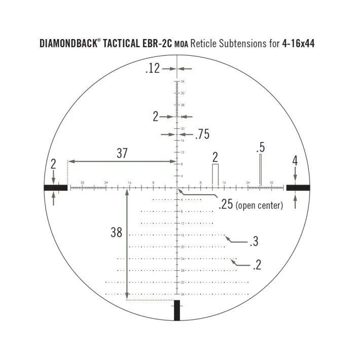 Приціл оптичний Vortex Diamondback Tactical FFP 4-16x44 EBR-2C MOA DBK-10026