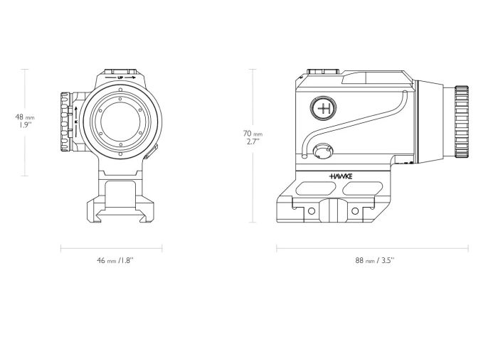 Приціл призматичний Hawke Prism Sight 1x15 сітка Speed Dot 3 MOA (12050)