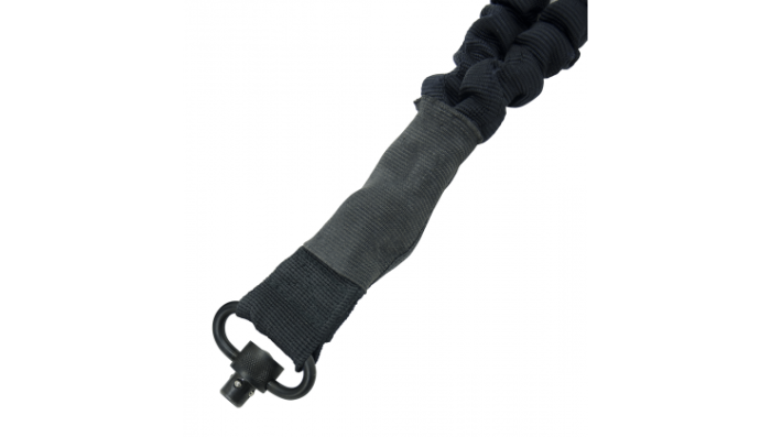 Ремінь рушничний Leapers Bungee 1-точковий з QD-антабками Black PVC-GB507B