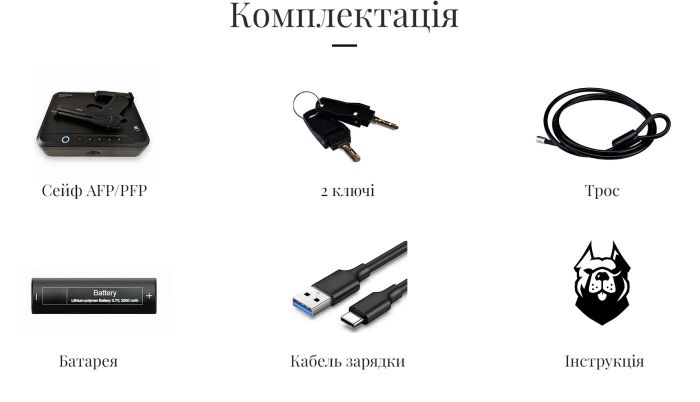 Сейф пістолетний StaffSafe PFP з біометрією (пластик)