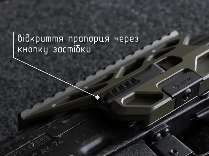 Швидкознімний кронштейн та Ластівчин хвіст КРУК CRC 9U028 + 2U073 на АК OD Green