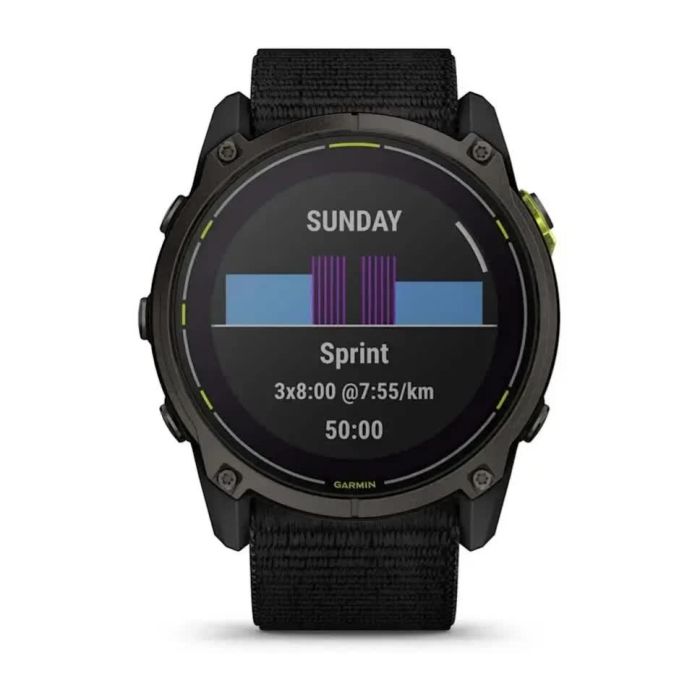 Смарт-годинник Garmin Enduro 3 з чорним нейлоновим ремінцем UltraFit