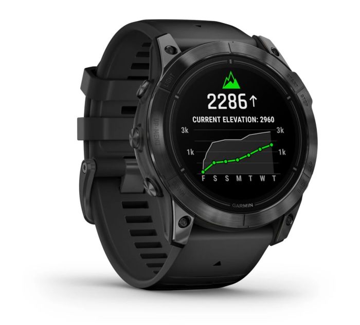 Смарт-годинник Garmin epix Pro Gen 2 Standard Edition 51 mm сланцевий сірий з чорним ремінцем