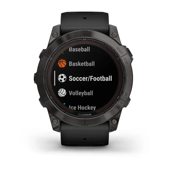 Смарт-годинник Garmin Fenix 7X Pro Sapphire Solar Edition темно-сірий титан DLC Carbon з чорним ремінцем