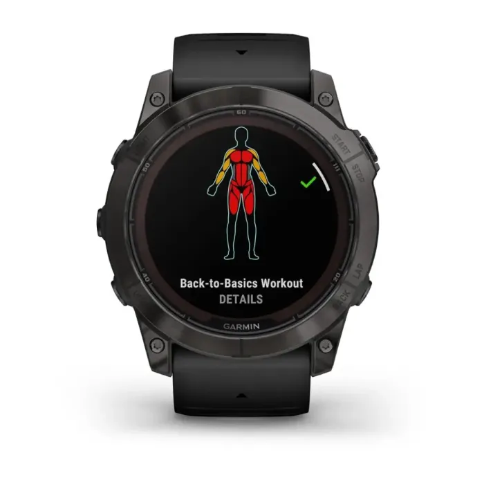 Смарт-годинник Garmin Fenix 7X Pro Sapphire Solar Edition темно-сірий титан DLC Carbon з чорним ремінцем