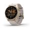 Смарт-годинник Garmin fenix 8 AMOLED 43 мм Sapphire золотистий/вапняково-сірий шкіряний ремінець