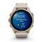 Смарт-годинник Garmin fenix 8 AMOLED 43 мм Sapphire золотистий/вапняково-сірий шкіряний ремінець