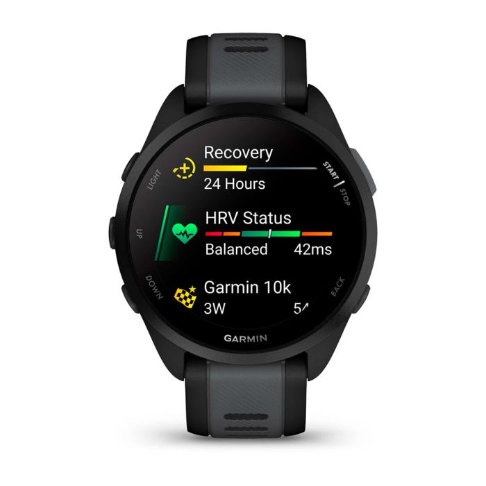 Смарт-годинник Garmin Forerunner 165 чорний/сланцевий сірий