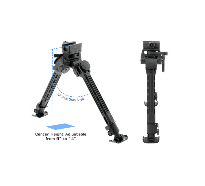 Сошки Leapers UTG Big Bore Full Stability 23-35,5 см Picatinny TL-BPFS01-A