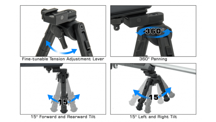Сошки Leapers UTG Recon 360 TL 20-30,5 см Picatinny TL-BP03-A
