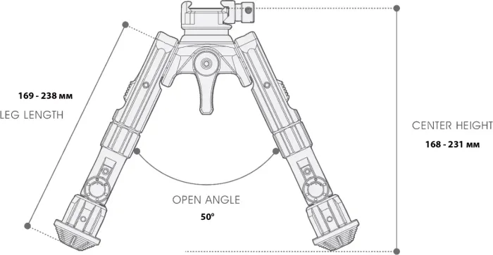 Сошки Leapers UTG Recon 360 TL-B 18-23 см Picatinny