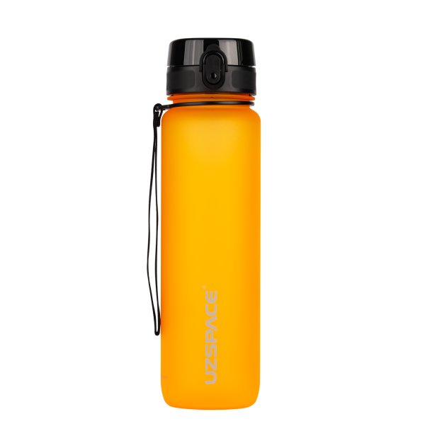 Спортивна пляшка для води Uzspace Colorful Frosted-Tritan 1000 мл 3038 (колір - помаранчевий)