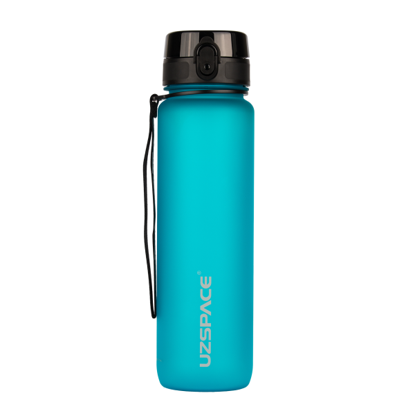 Спортивна пляшка для води Uzspace Colorful Frosted-Tritan 1000 мл 3038 (колір - яскраво-блакитний)