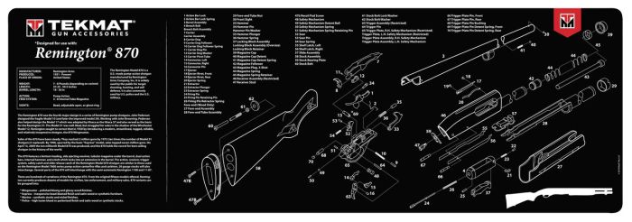 Килимок для чистки зброї Tekmat Remington 870