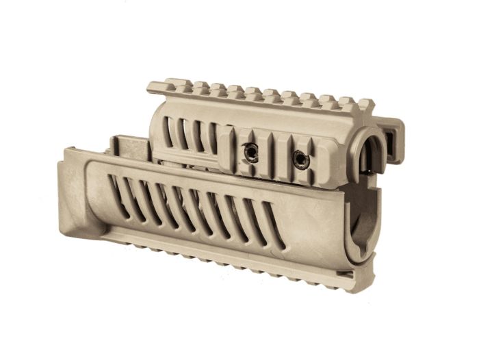 Цівка полімерна F.A.B. Defense AK-47 Quad Rail Desert Tan