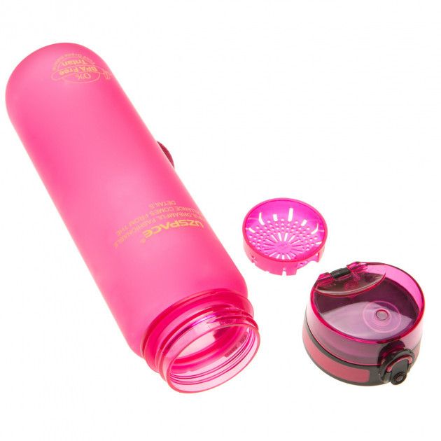 Спортивна пляшка для води Uzspace Colorful Frosted-Tritan 1000 мл 3038 (колір - рожевий)
