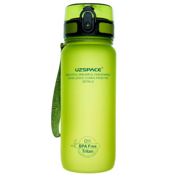Пляшка для води Uzspace Colorful Frosted-Tritan 650 мл 3037 (колір - салатовий)