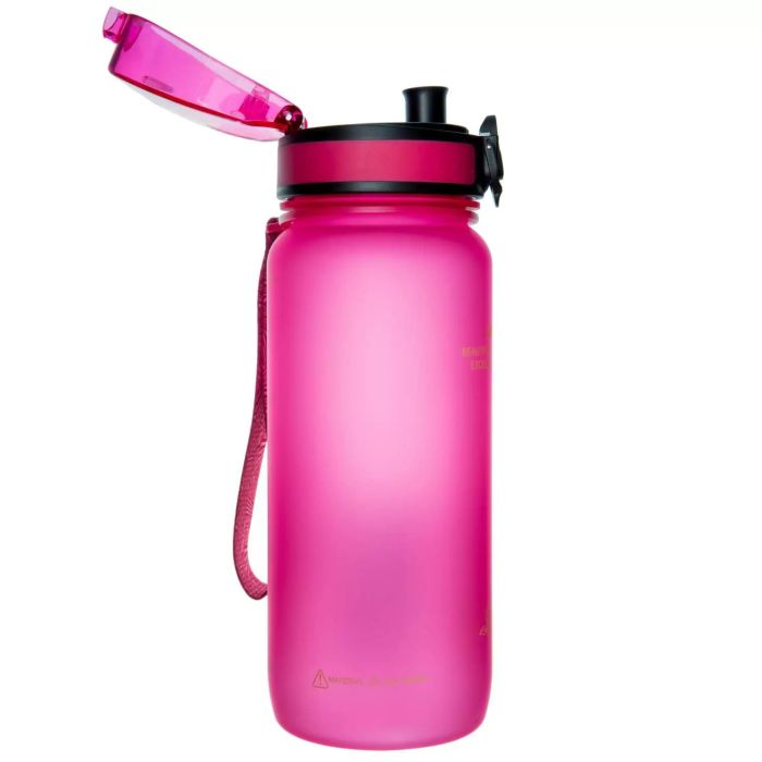 Пляшка для води Uzspace Colorful Frosted-Tritan 650 мл 3037 (колір - рожевий)