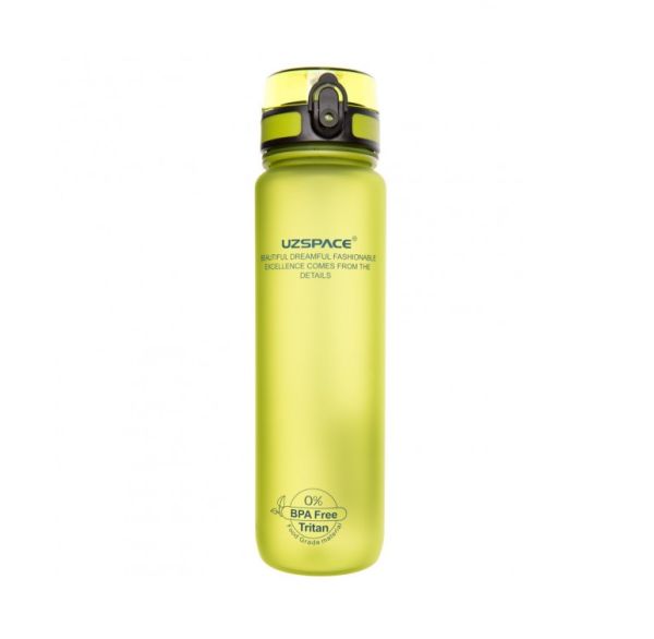 Спортивна пляшка для води Uzspace Colorful Frosted-Tritan 1000 мл 3038 (колір - салатовий)